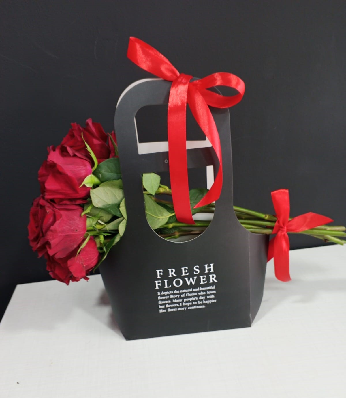 Valentine gift bag red